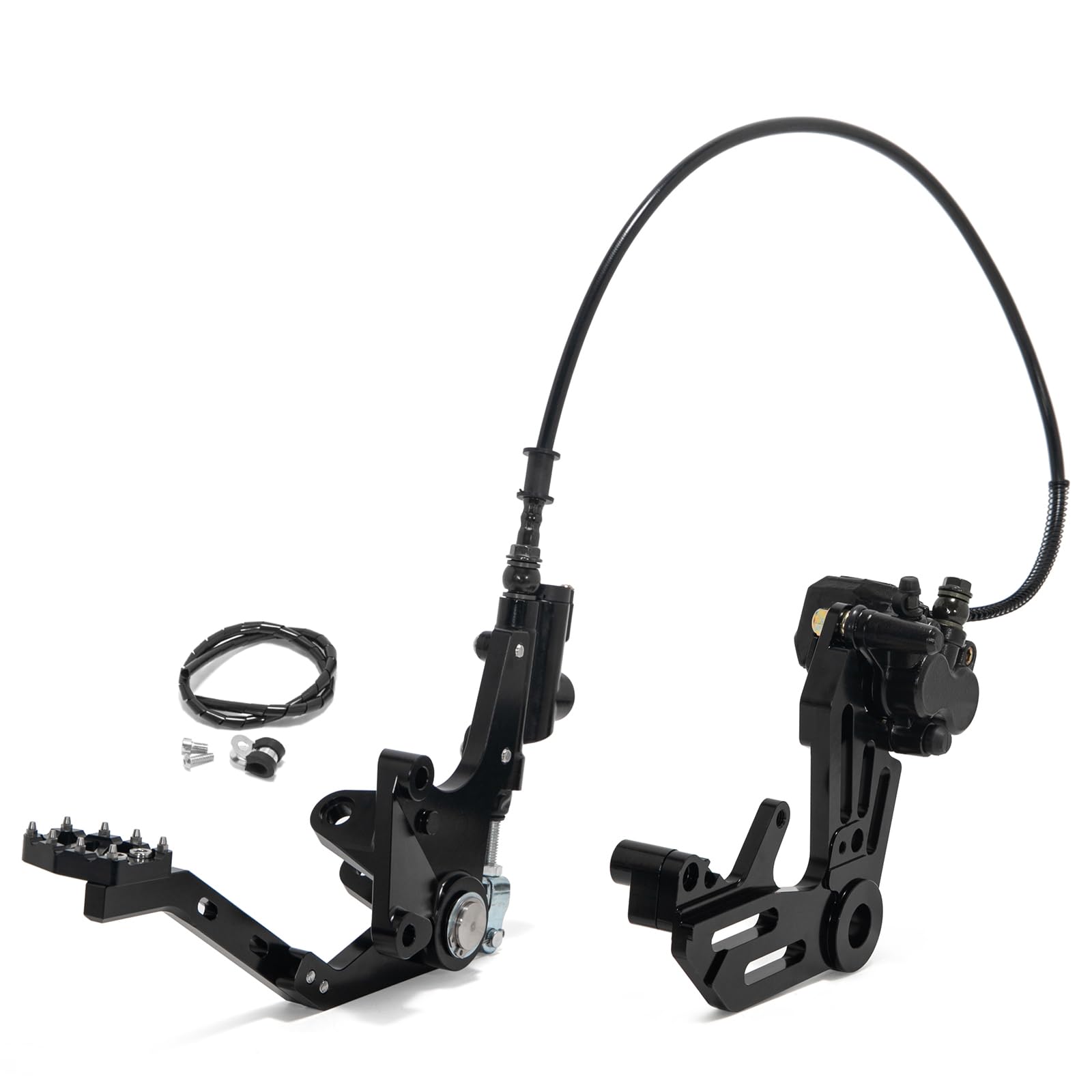 TOFR Hydraulic Rear Foot Brake Dual Caliper Bracket for Talaria Sting MX3 / R MX4 Mineral Oil Aluminum