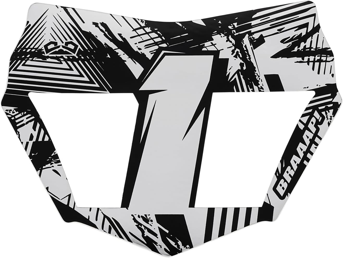 Electric Dirt Bike Hollow Mesh Front Number Plate with 3M Protective Decal for Surron Light Bee X/S,Talaria,Yozma in10,Tuttio,Ridstar Q20 &Super73-Motocross Style Plate to Hide Wire, Ebike Accessories
