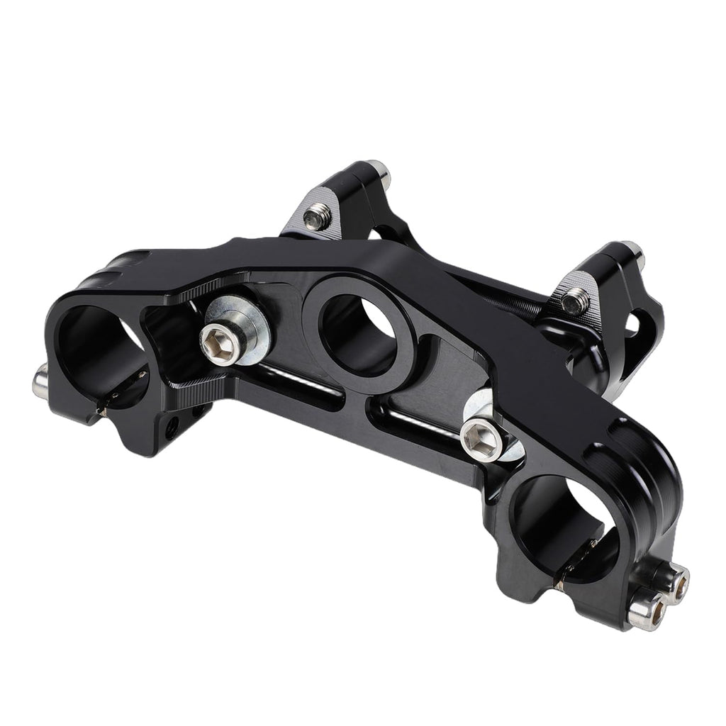 Triple Clamp with Risers Set for TTR 110 TTR110E TTR 110E 2008-2025, CNC Machined Aluminum Alloy | Handlebar Riser | Hard-Anodized | Direct Fit | Easy Installation Black