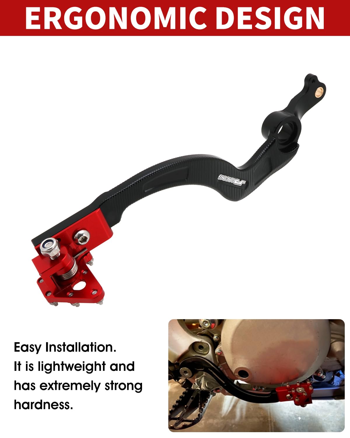 JFG RACING Brake Pedal Foot Lever for KLX110,Folding Dirt Bike Rear Brake CNC Forging Aluminum Alloy for KLX 110/KLX110L 2010-2024 Green