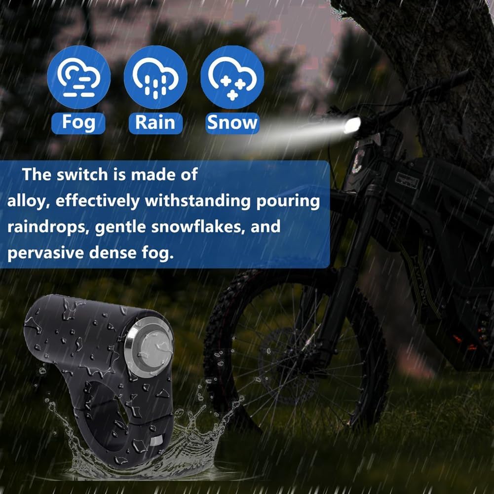 Headlight Switch for Talaria Sting R MX4, Plug and Play, Aluminum Alloy, Waterproof