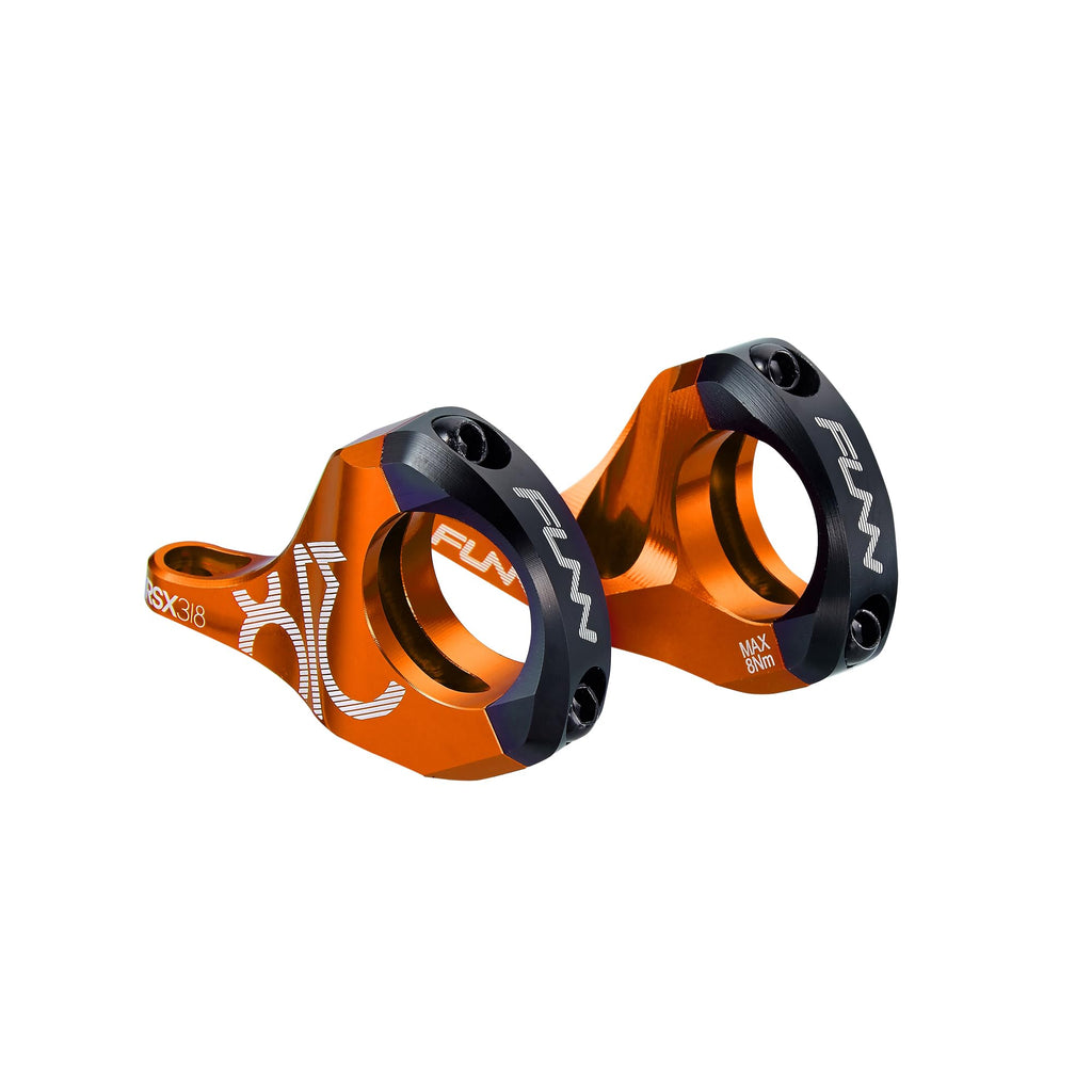 Funn RSX Mountain Bike Direct Mount Bike Stem with 31.8mm Bar Clamp, 2 Pieces Lightweight Split Design for Dual Crown Forks, Adjustable Extension 45-50mm