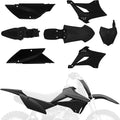 Plastics Kit for KLX110,Dirt Bike Fairing Body Work Set Mudguard with Number Plate for Pit Bike KLX 110 2010-2025/KLX 110L 2010-2024 Black