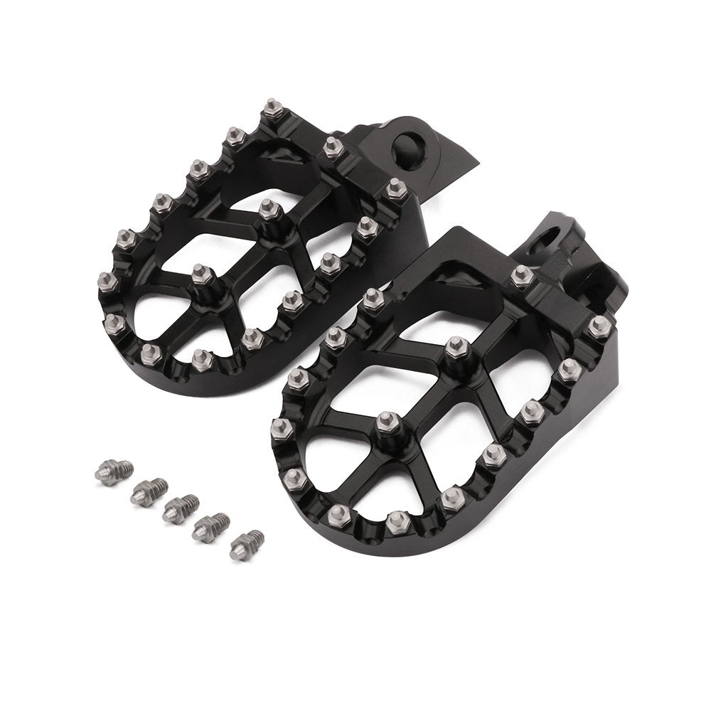AnXin Dirt Bike Foot Pegs Motorcycle Footpegs Foot Pedals Rests CNC for KLX 110 KLX110 2002-2023 KLX110L 2010-2023 KX60 1998-2003 Pit Bike Black