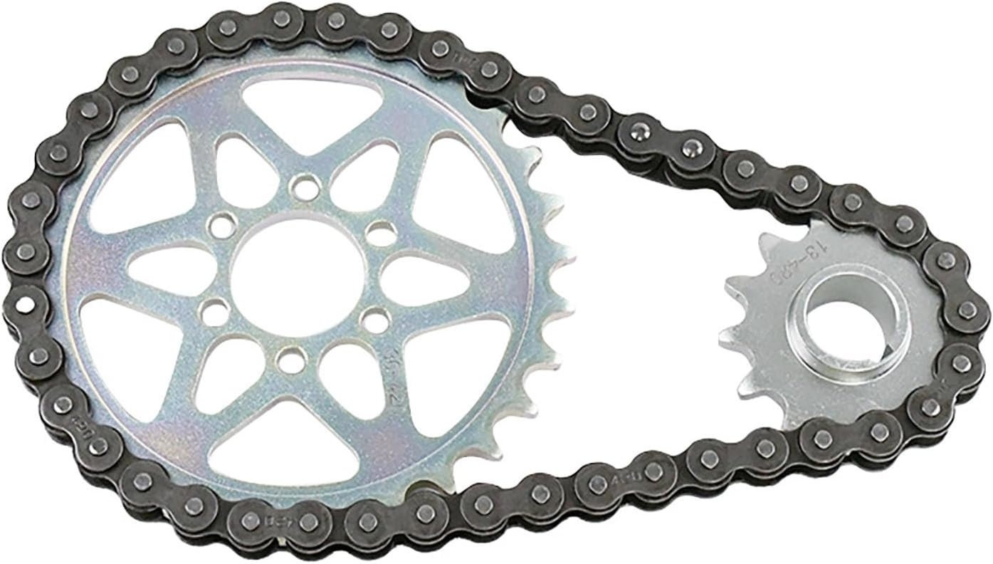 Drive Sprocket Chain Combo,Gear Chain Set for Surron Light Bee X,Segway X160/260,420 Chain 30 13 Tooth Rear Front Sprocket,Chain Sprocket Conversion Kit for Modified Dirt Bike and Replacement