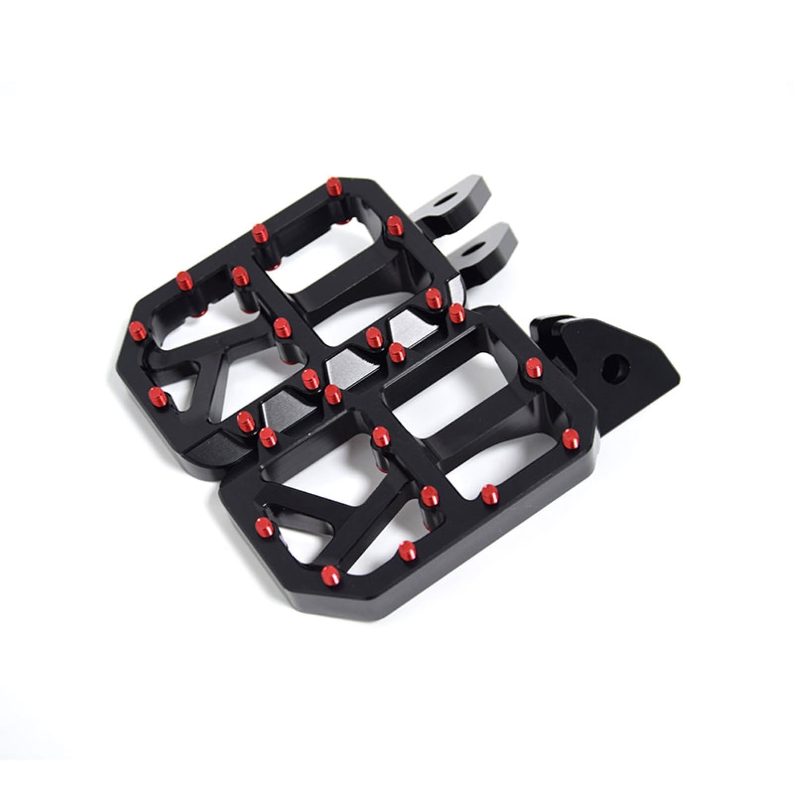 Dirt Bike Foot Pegs for Ebike Surron Light Bee X S, Color Prickly Peg,Motorcycle Aluminum Alloy Pedal for Segway X160 X260/Talaria X3 X4/E Ride PRO SS,Black Body with Dazzling Spikes