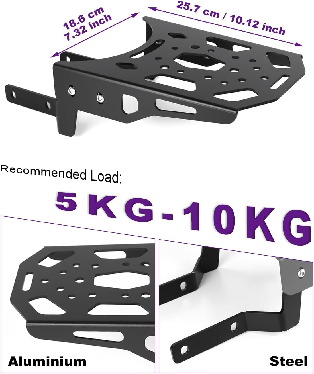 Rear Luggage Rack Fit for Talaria Sting MX3 /Talaria Sting R MX4 Rack | Rear Cargo Carrier Tail Storage Top Cargo Support Plate