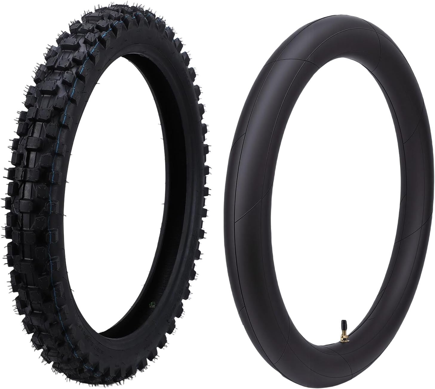 Tbest 80/100-19 Dirt Bike Tire with 3.00-19 Inner Tube, Off Road Motorcycle Tire, Enhanced Traction and Grip, Improved Riding Comfort, Snow, Mud, Sand, Compatible with Surron,