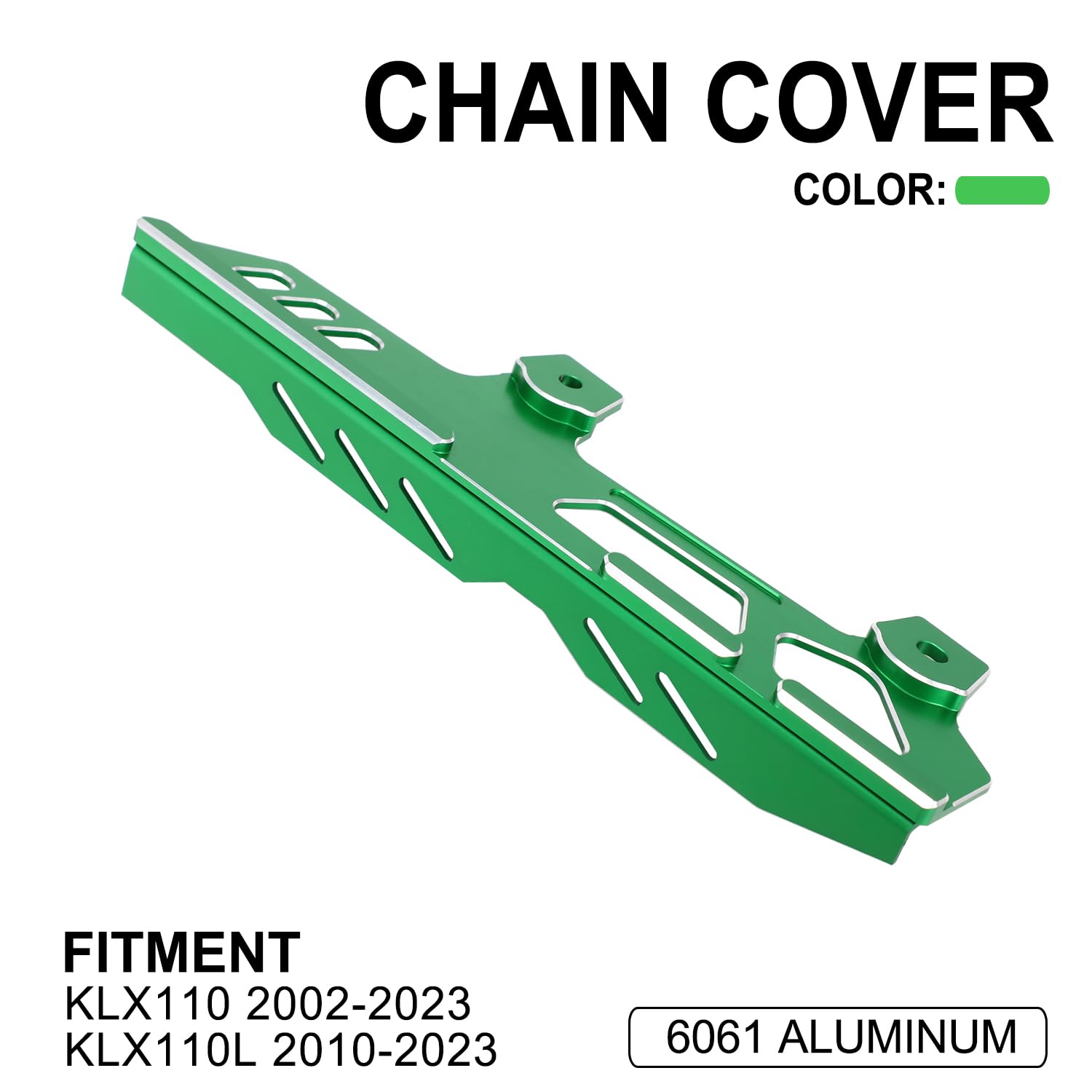 KLX 110 Chain Guard,Dirt Bike Chain Cover Protector CNC for KLX110 2002-2023 KLX110L 2010-2023 Green