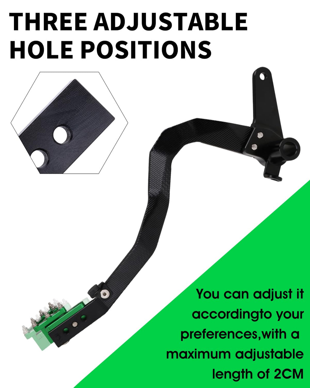 JFG RACING Brake Pedal Foot Lever for KLX110,Folding Dirt Bike Rear Brake CNC Forging Aluminum Alloy for KLX 110/KLX110L 2010-2024 Green
