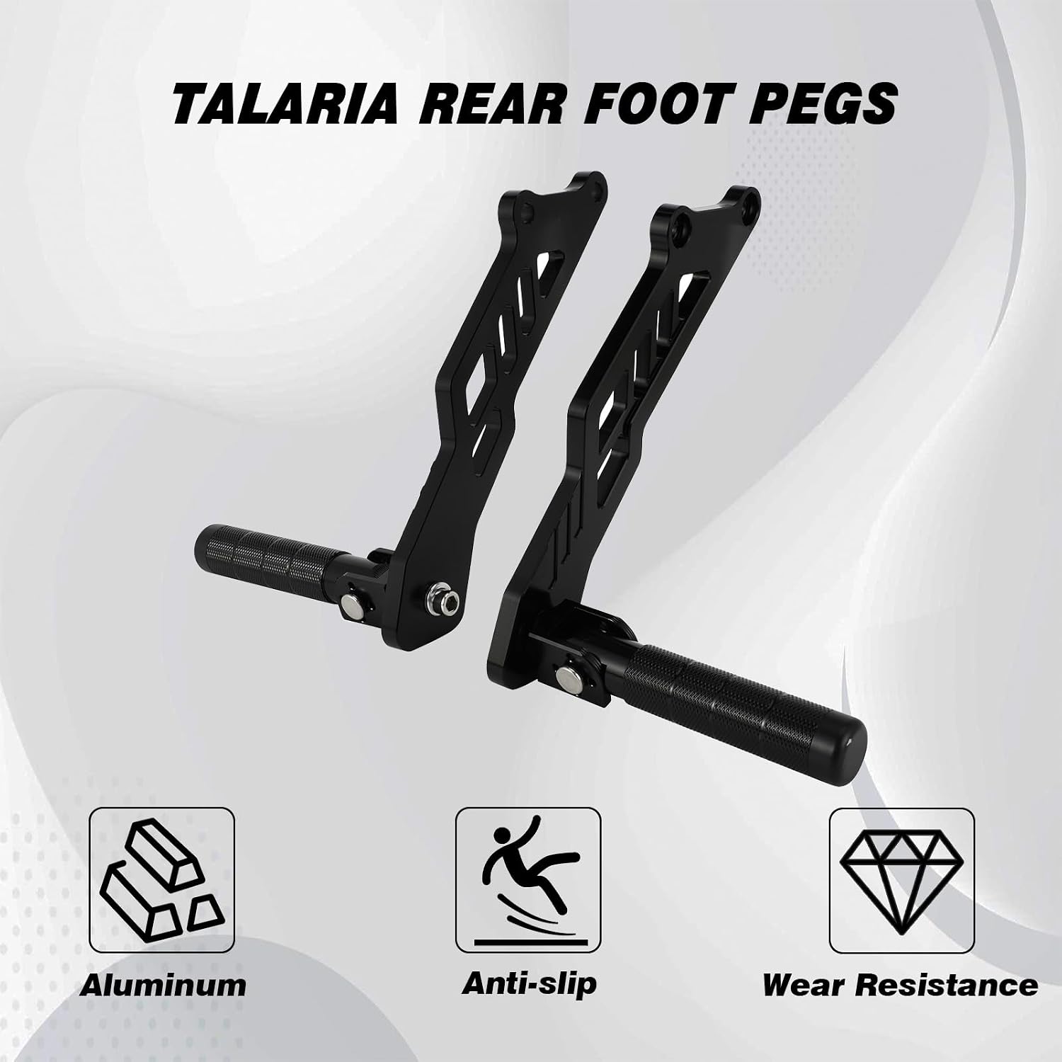 Dirt Bike Rear Foot Pegs for Talaria MX3/MX4/MX5，Passenger Pedal Bracket | CNC Aluminum Rest Footrests for Talaria MX3/MX4/MX5