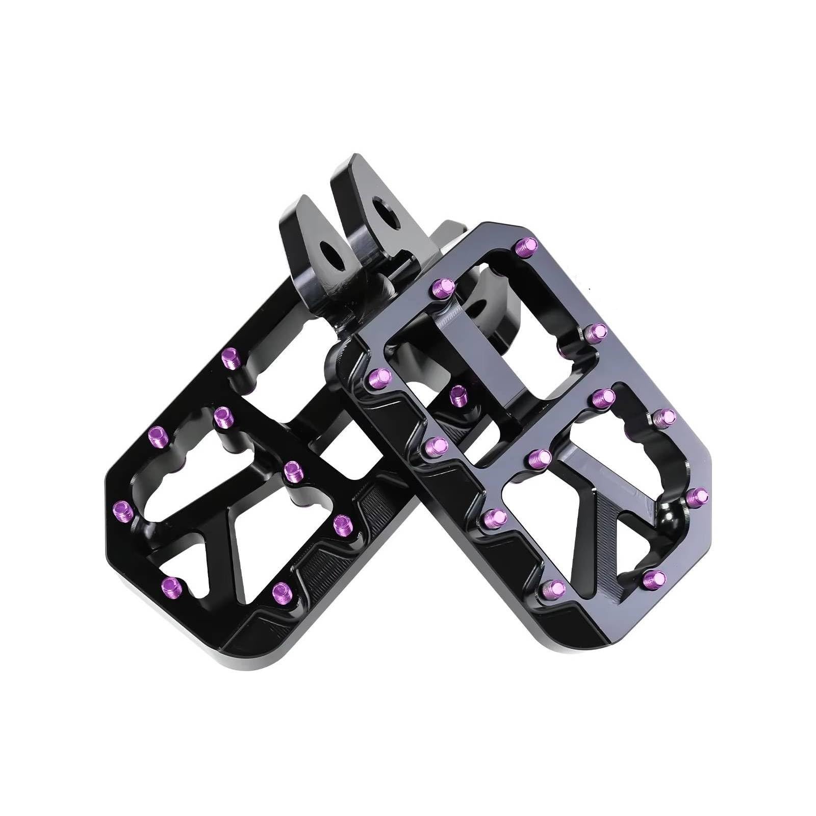 Dirt Bike Foot Pegs for Ebike Surron Light Bee X S, Color Prickly Peg,Motorcycle Aluminum Alloy Pedal for Segway X160 X260/Talaria X3 X4/E Ride PRO SS,Black Body with Dazzling Spikes