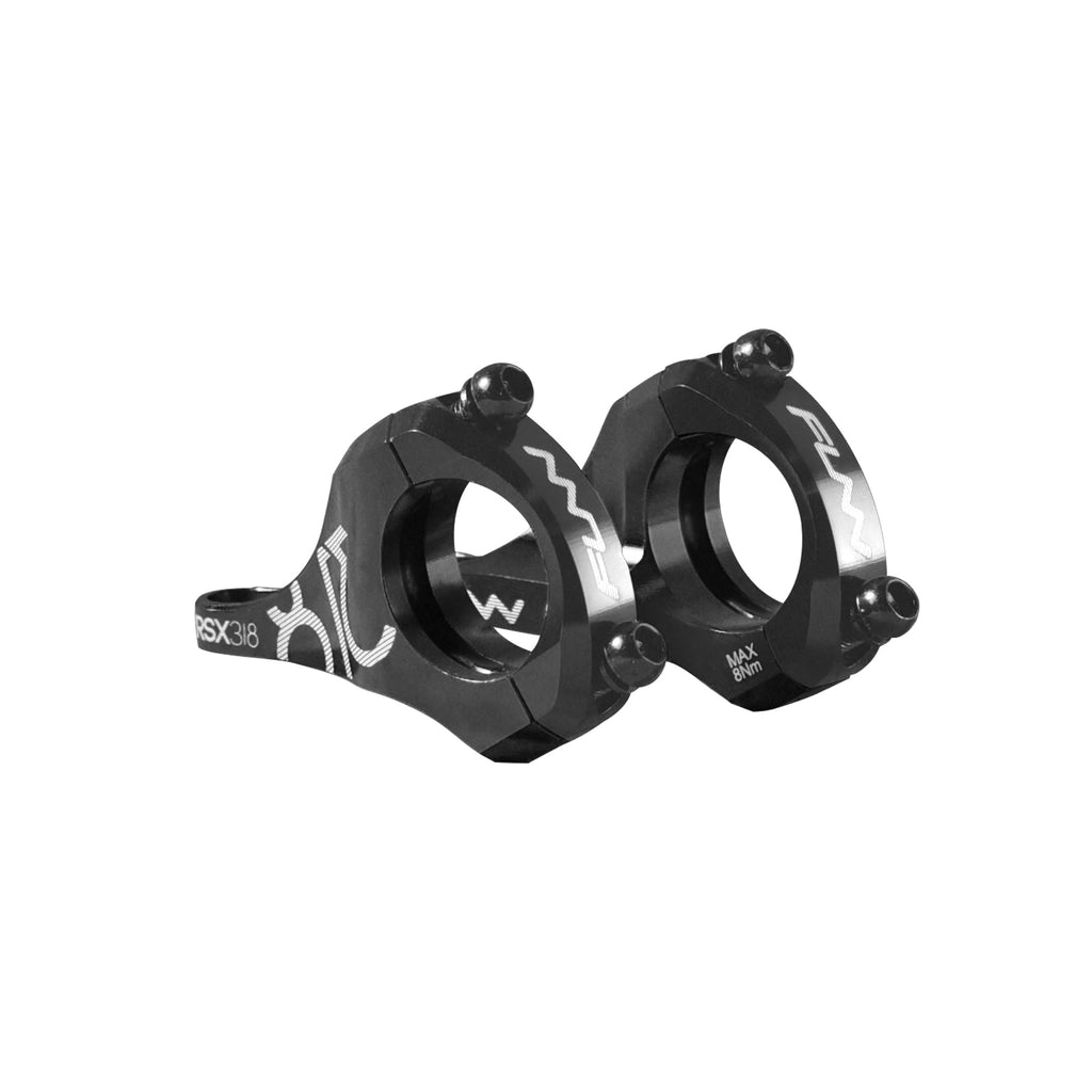 Funn RSX Mountain Bike Direct Mount Bike Stem with 31.8mm Bar Clamp, 2 Pieces Lightweight Split Design for Dual Crown Forks, Adjustable Extension 45-50mm