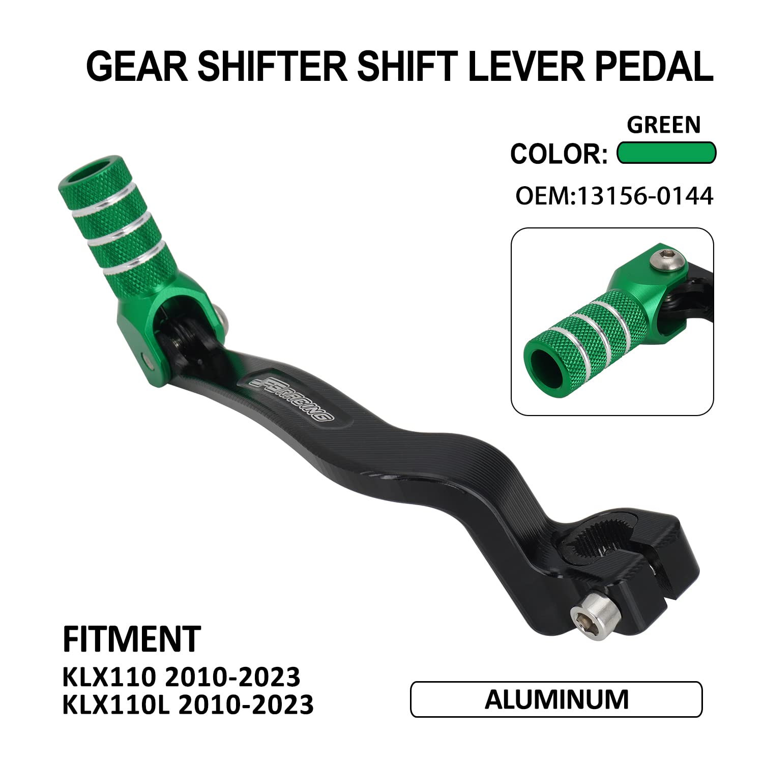 JFG RACING Motorcycle Gear Shifter Shift Lever Folding Tip CNC for CRF 110 CRF110F 2013-2023 TTR 110 08-09 11-21 Black