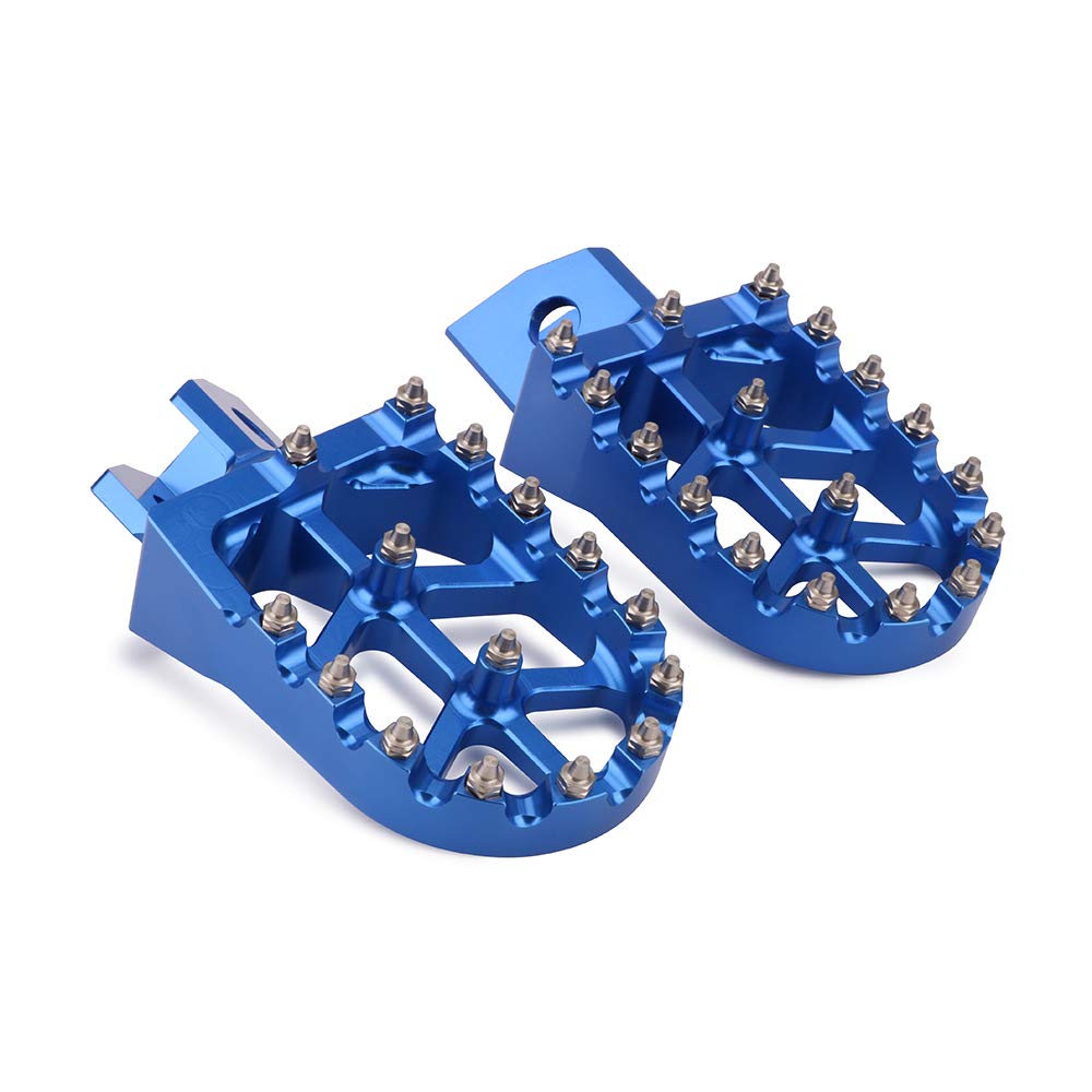 AnXin Dirt Bike Foot Pegs Motorcycle Footpegs Foot Pedals Rests CNC for TTR 110 TTR110 TTR 110E TTR110E 2011-2023 Pit Bike Blue