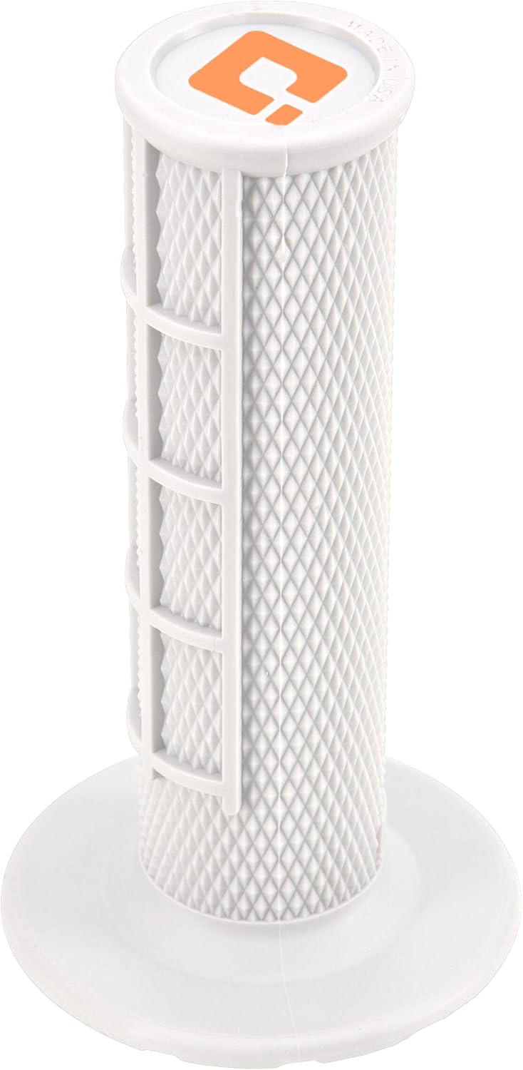 ODI Ruffian Pro Edition Half Waffle MX White Twist Throttle Grips (H01RFSW)