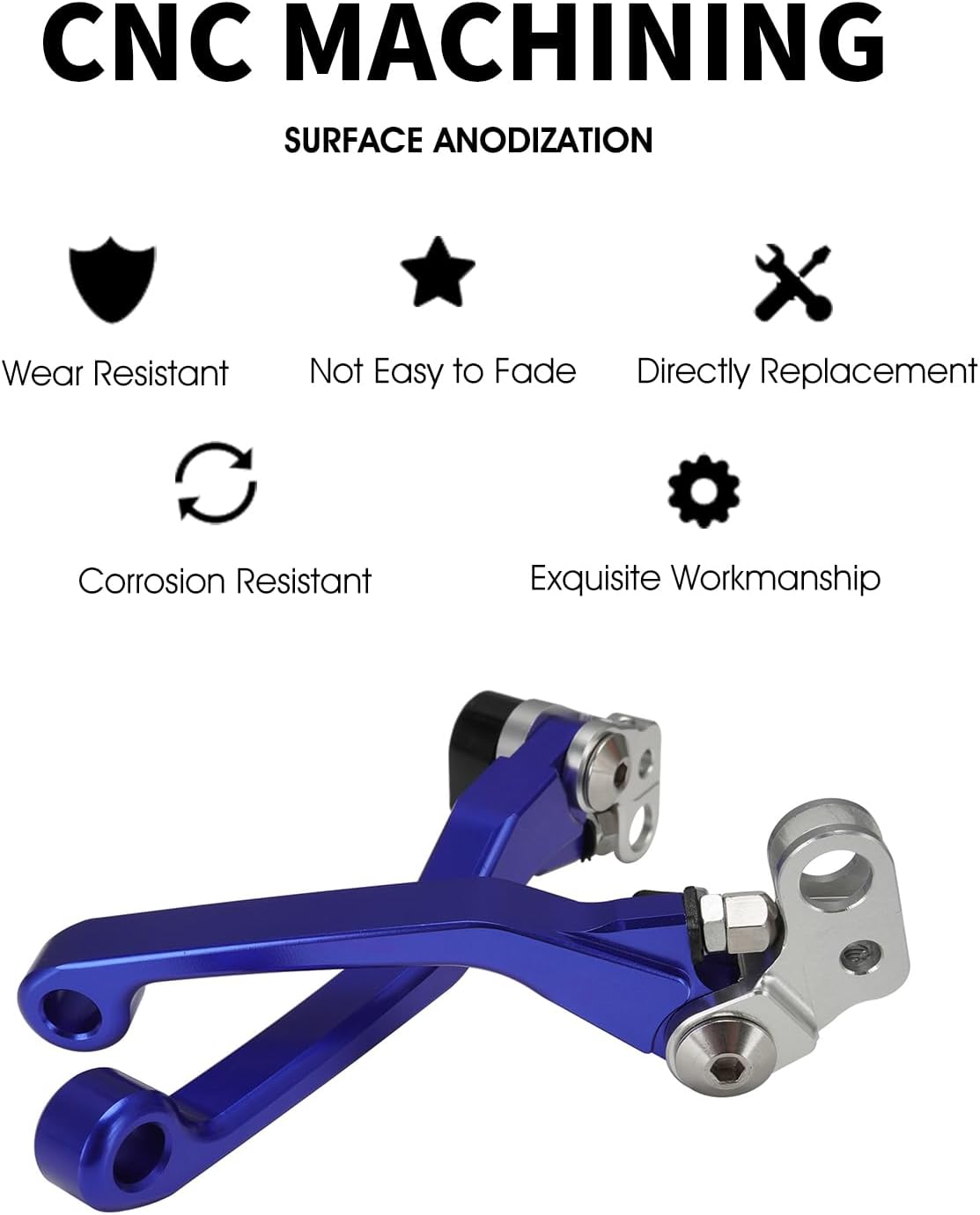 JFG RACING Brake Levers for Surron Light Bee,CNC Adjustable Foldable Handle Brake Levers Replacement for Dirt Bike Surron Light Bee X and S/X160/X260-Black