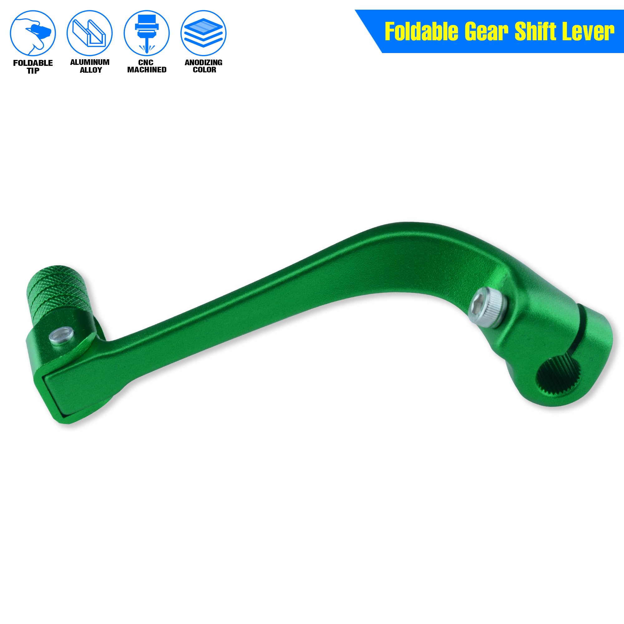 Folding Dirt Bike Shifter Lever - Alloy Aluminium Gear Lever Fit for CRF110 CRF110F 2013-2023 TTR110 08-09 TTR125 11-21 Black