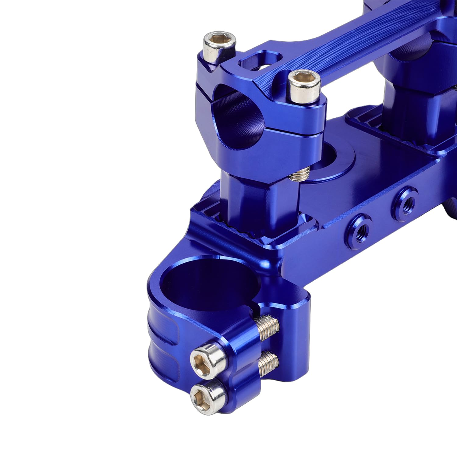 Triple Clamp with Risers Set for TTR 110 TTR110E TTR 110E 2008-2025, CNC Machined Aluminum Alloy | Handlebar Riser | Hard-Anodized | Direct Fit | Easy Installation Black
