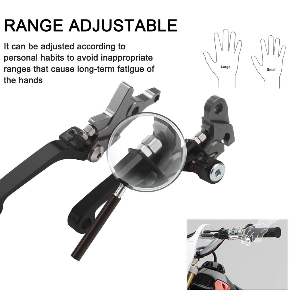 Brake Clutch Levers for KLX 110 KLX110 2002-2025 KLX110L 2010-2025 Dirt Pit Bike Adjustable CNC Lever Pivot Set Secure Vibrant Anodized Green