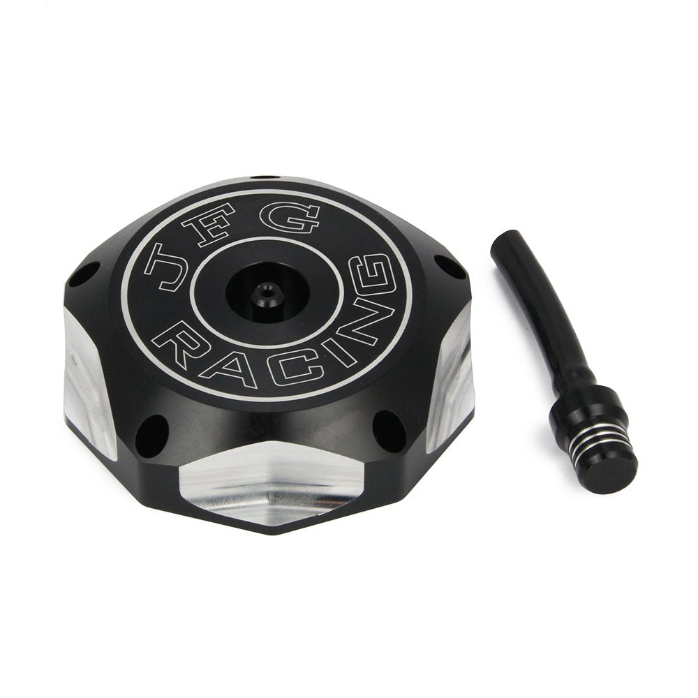 JFG RACING Dirt Bike Gas Cap,Motorcycle Gas Fuel Tank Cap with Breather Valve CNC for KX85 KX100 KX250 KX250F KX450F KX450 KLX450R KLX 110 KLX110 Dirt Pit Bike Green