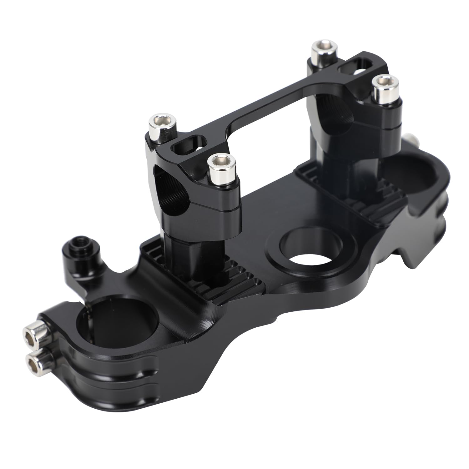 Motorcycle Top Triple Clamp 7/8" 22MM Upper Triple Tree Bar Mount with Risers Set CNC for CRF110 CRF110F 2013-2024 CRF125F CRF125FB 2019-2024 CRF 110F 125F 125FB Red