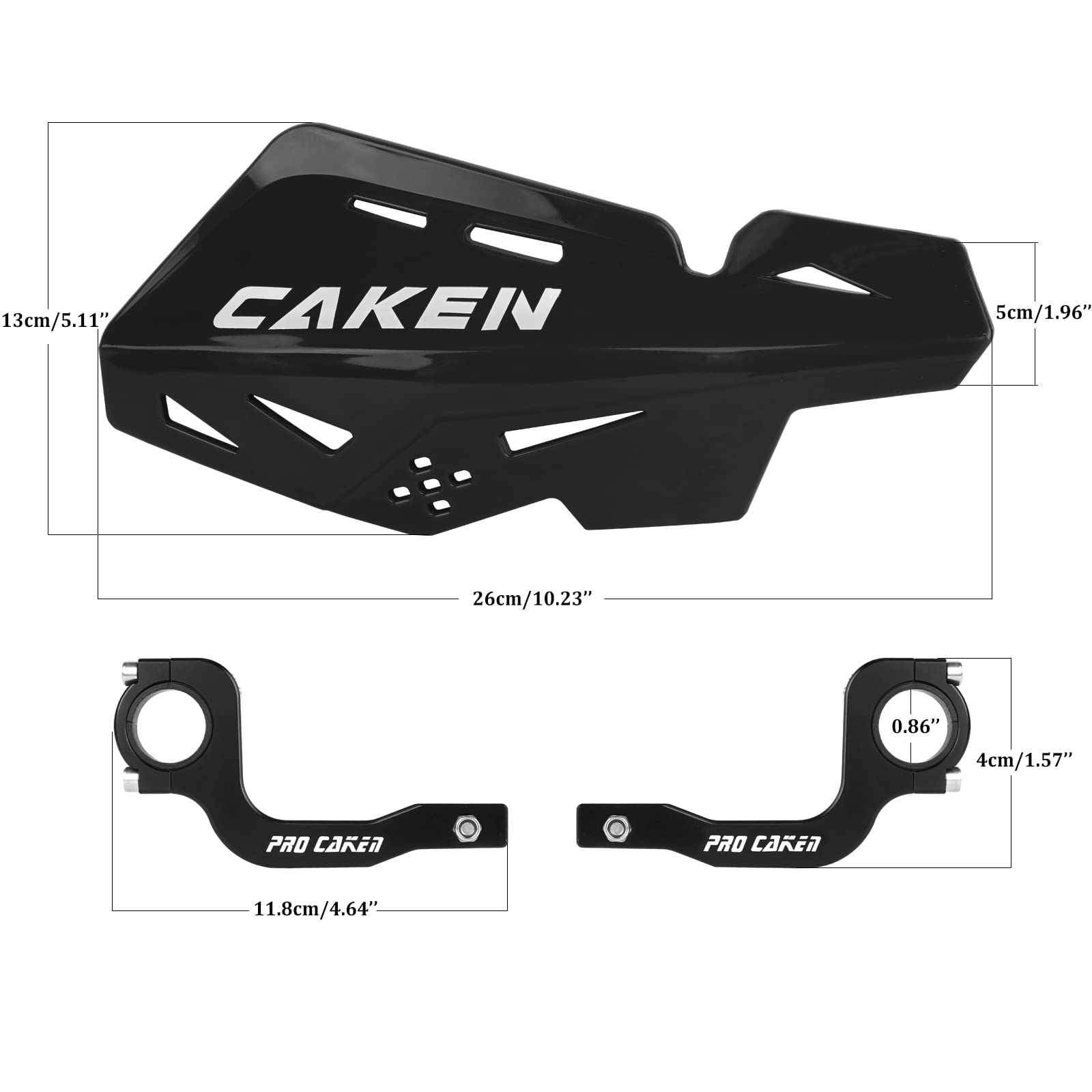 Universal 7/8" 22mm and 1 1/8" 28mm Handle Bar Hand Guards CNC Bracket for Dirt Bike Motocross ATV Scooter for CRF KLX KX LTR TRX SX SXF EXC XCW Grizzly Hawk 250 Bicycles-Red