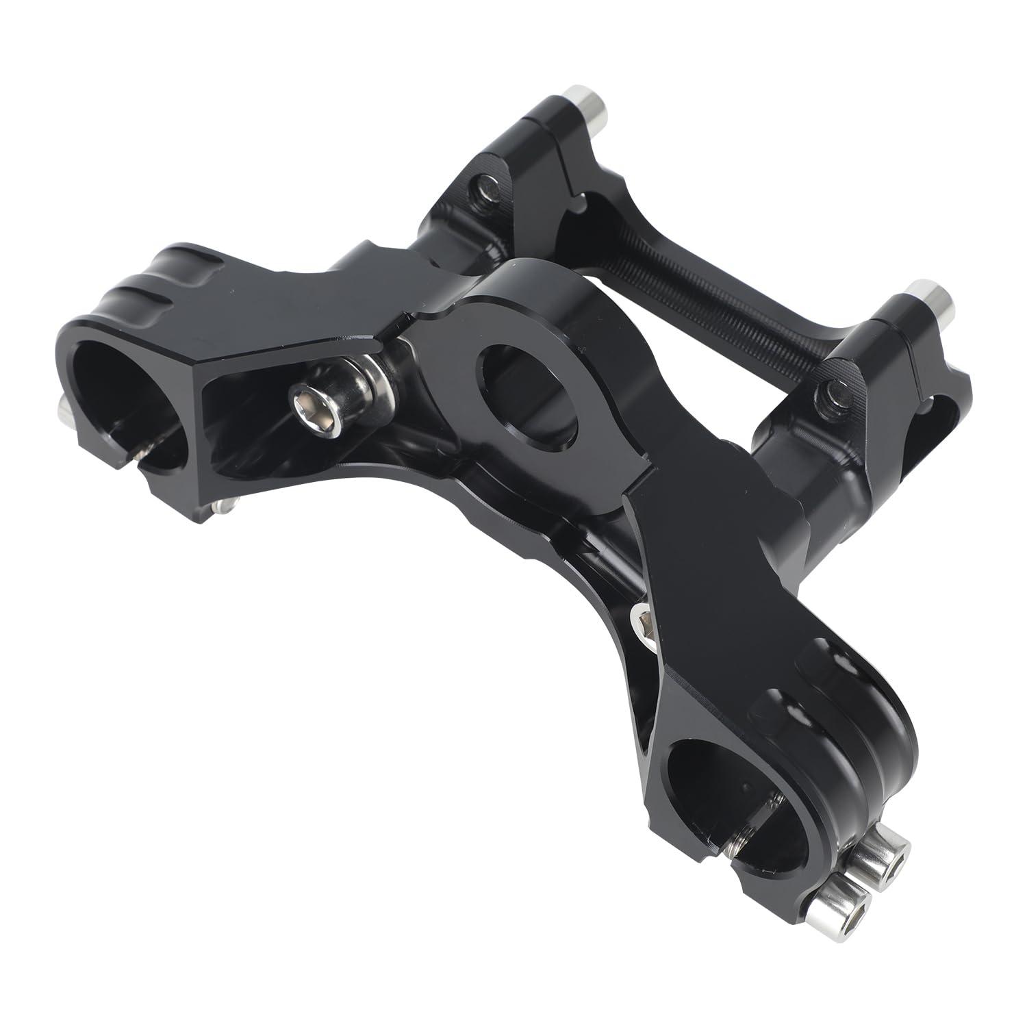 Motorcycle Top Triple Clamp 7/8" 22MM Upper Triple Tree Bar Mount with Risers Set CNC for CRF110 CRF110F 2013-2024 CRF125F CRF125FB 2019-2024 CRF 110F 125F 125FB Red