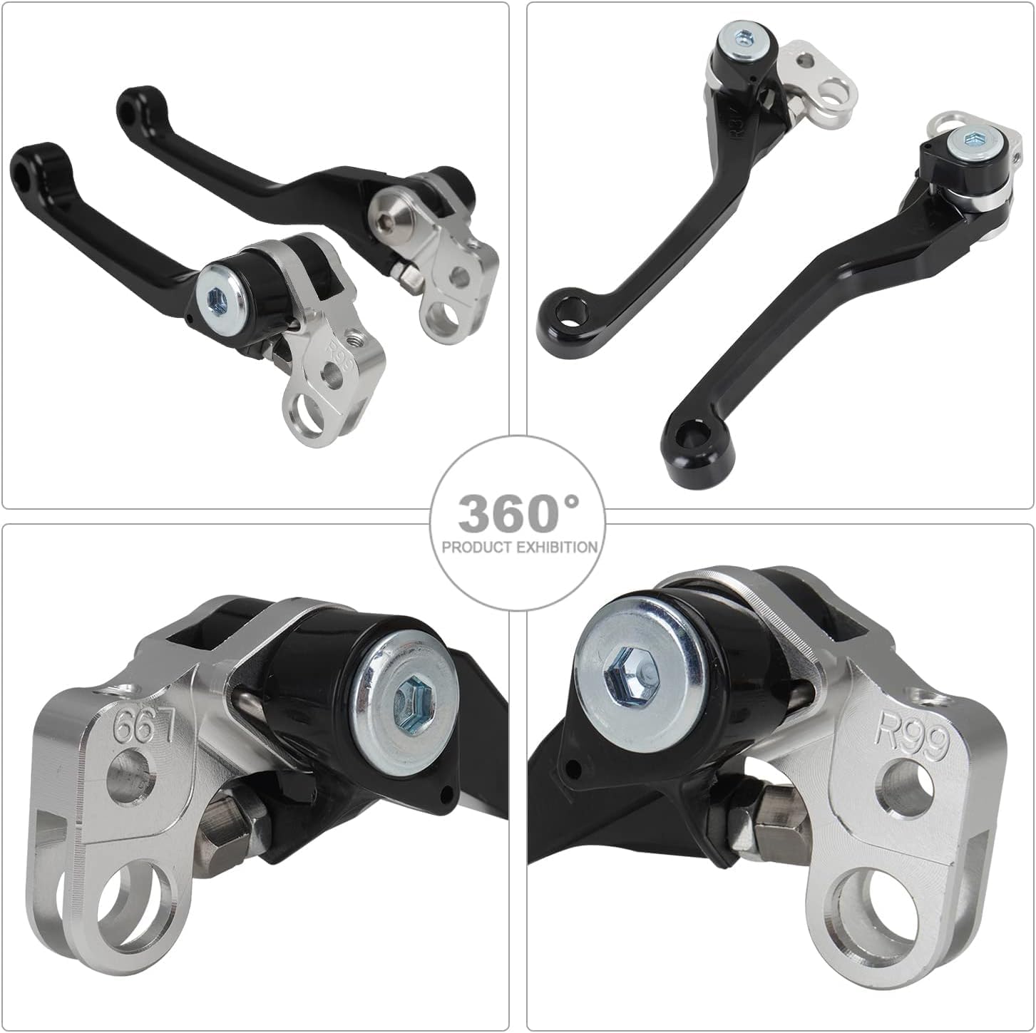 JFG RACING Brake Levers for Surron Light Bee,CNC Adjustable Foldable Handle Brake Levers Replacement for Dirt Bike Surron Light Bee X and S/X160/X260-Black