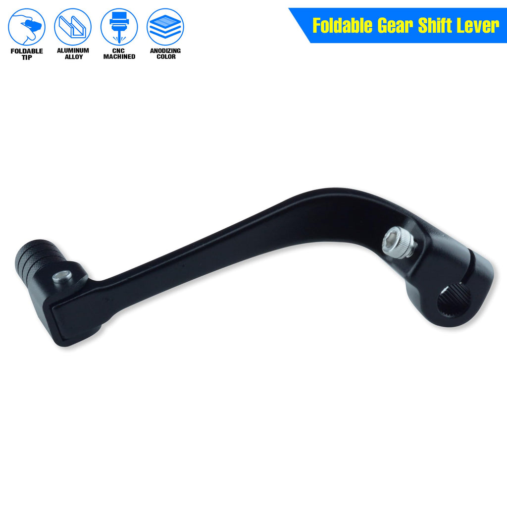 Folding Dirt Bike Shifter Lever - Alloy Aluminium Gear Lever Fit for CRF110 CRF110F 2013-2023 TTR110 08-09 TTR125 11-21 Black