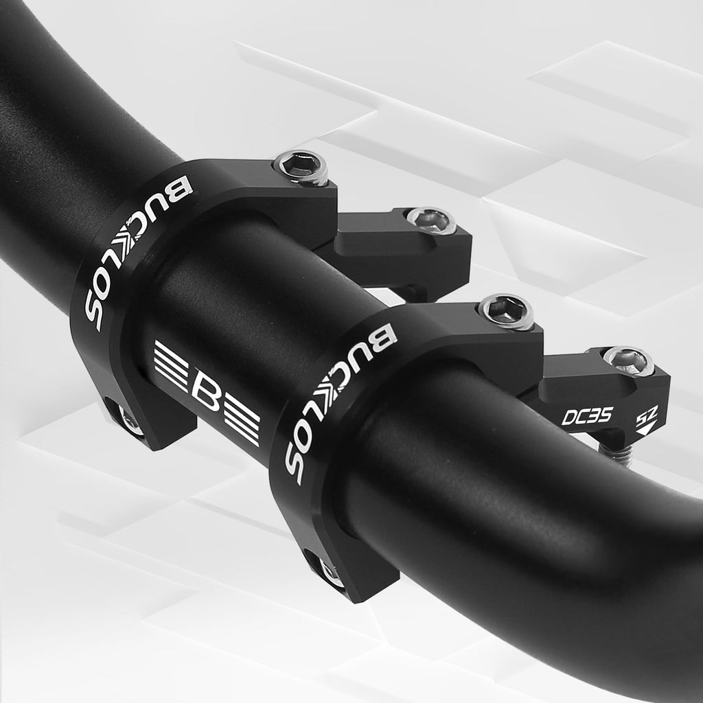 BUCKLOS Direct Mount Mountain Bike Stem 31.8mm 35mm Bar Clamp for Dual Crown Forks, 2 Pieces Lightweight Split Design MTB Stem for Downhill, All Mountain, Enduro, Freeride