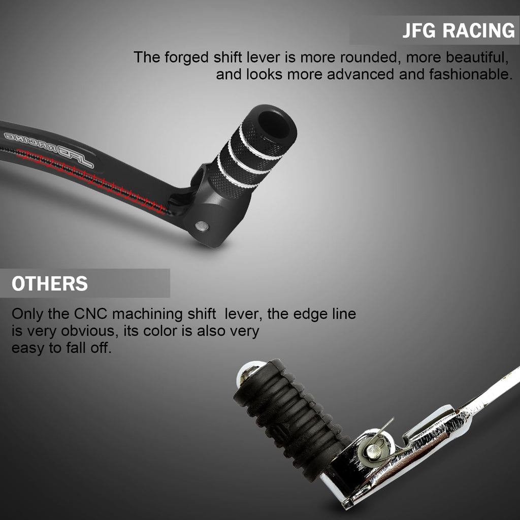 JFG RACING Motorcycle Gear Shifter Shift Lever Folding Tip CNC for CRF 110 CRF110F 2013-2023 TTR 110 08-09 11-21 Black