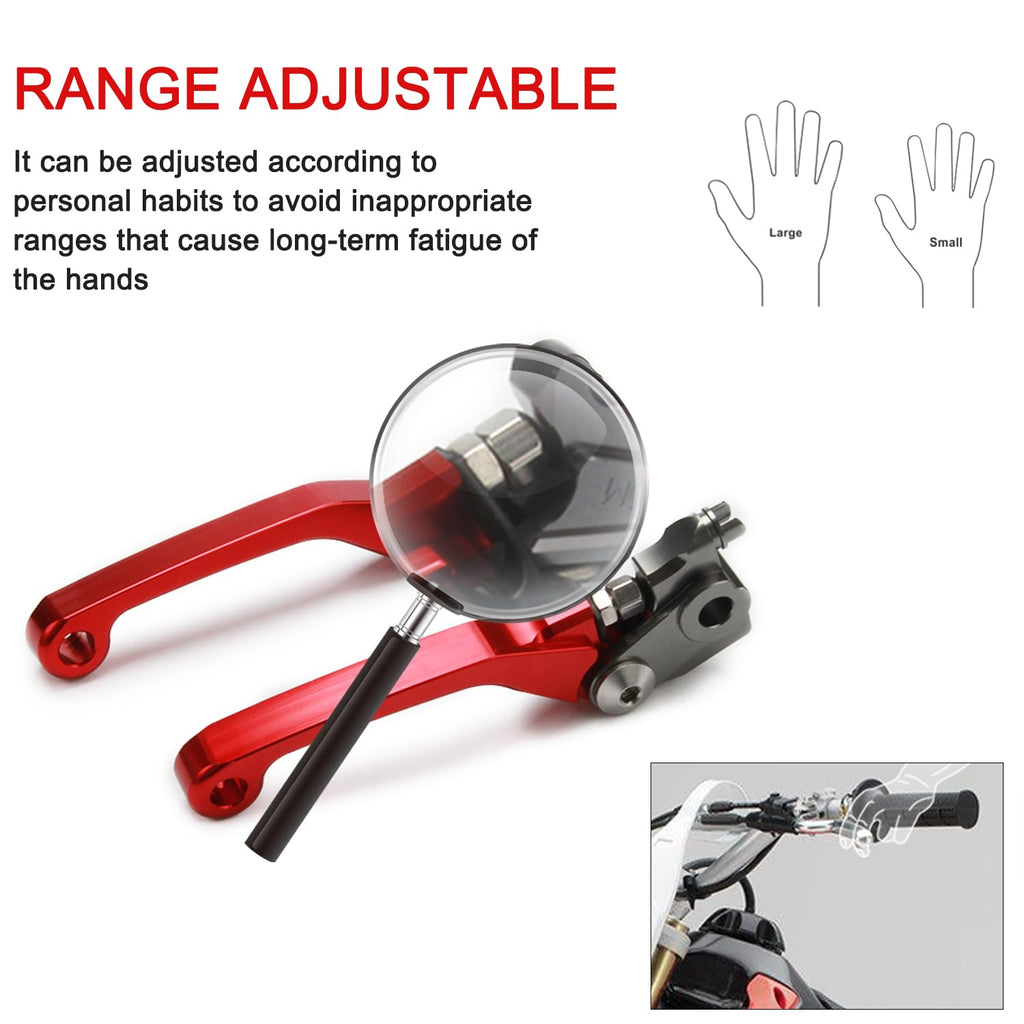 Brake Clutch Levers for KLX 110 KLX110 2002-2025 KLX110L 2010-2025 Dirt Pit Bike Adjustable CNC Lever Pivot Set Secure Vibrant Anodized Green