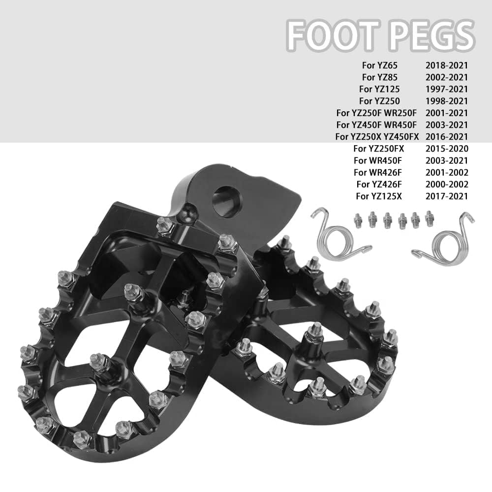 AnXin Dirt Bike Foot Pegs Motorcycle Footpegs Foot Pedals Rests CNC for TTR 110 TTR110 TTR 110E TTR110E 2011-2023 Pit Bike Blue