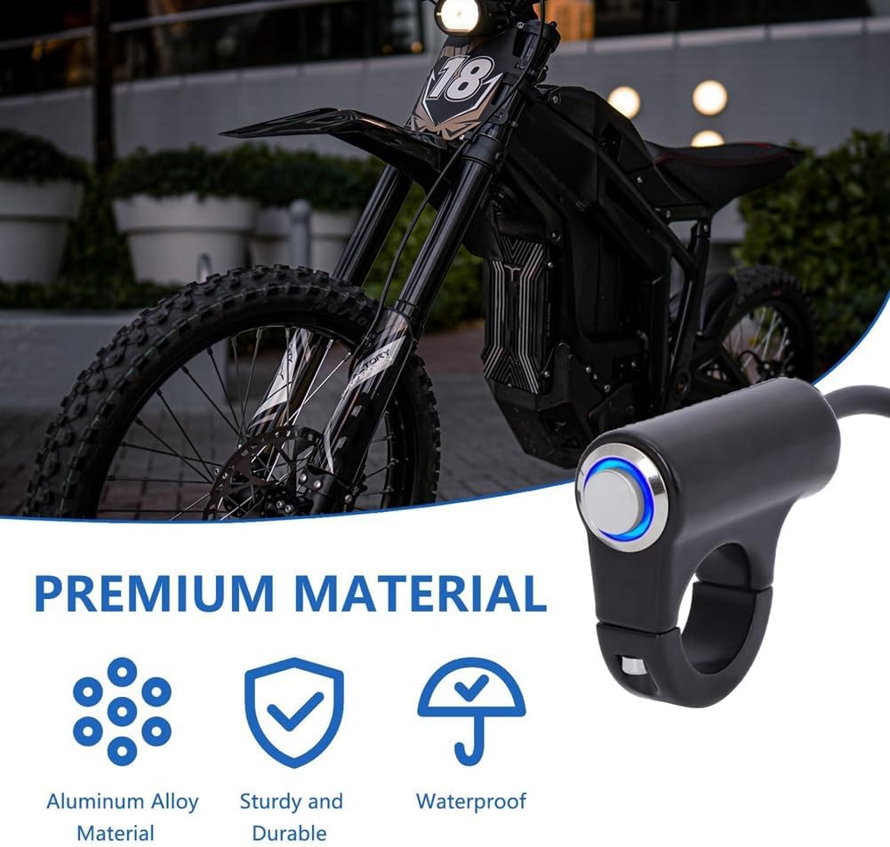 Headlight Switch for Talaria Sting R MX4, Plug and Play, Aluminum Alloy, Waterproof