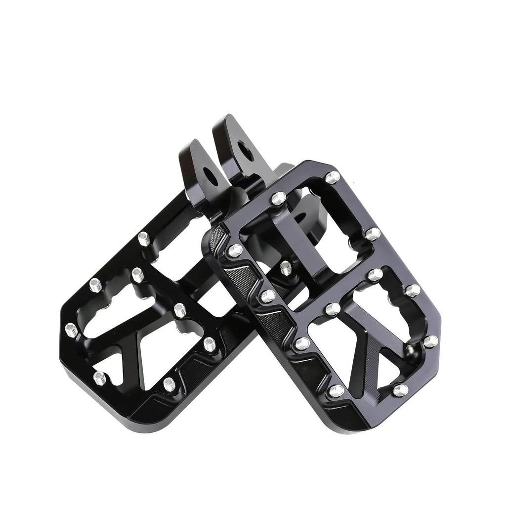 Dirt Bike Foot Pegs for Ebike Surron Light Bee X S, Color Prickly Peg,Motorcycle Aluminum Alloy Pedal for Segway X160 X260/Talaria X3 X4/E Ride PRO SS,Black Body with Dazzling Spikes