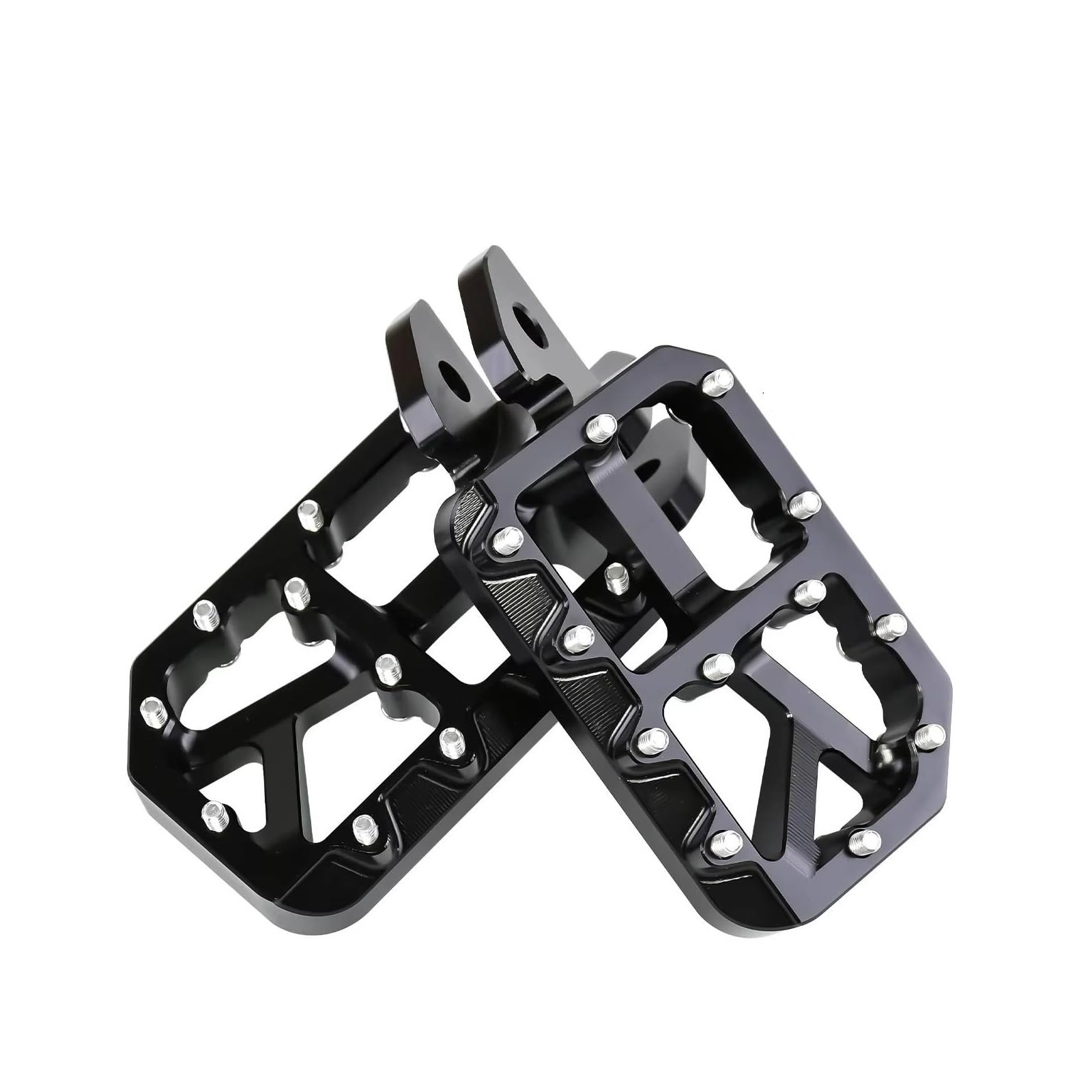 Dirt Bike Foot Pegs for Ebike Surron Light Bee X S, Color Prickly Peg,Motorcycle Aluminum Alloy Pedal for Segway X160 X260/Talaria X3 X4/E Ride PRO SS,Black Body with Dazzling Spikes