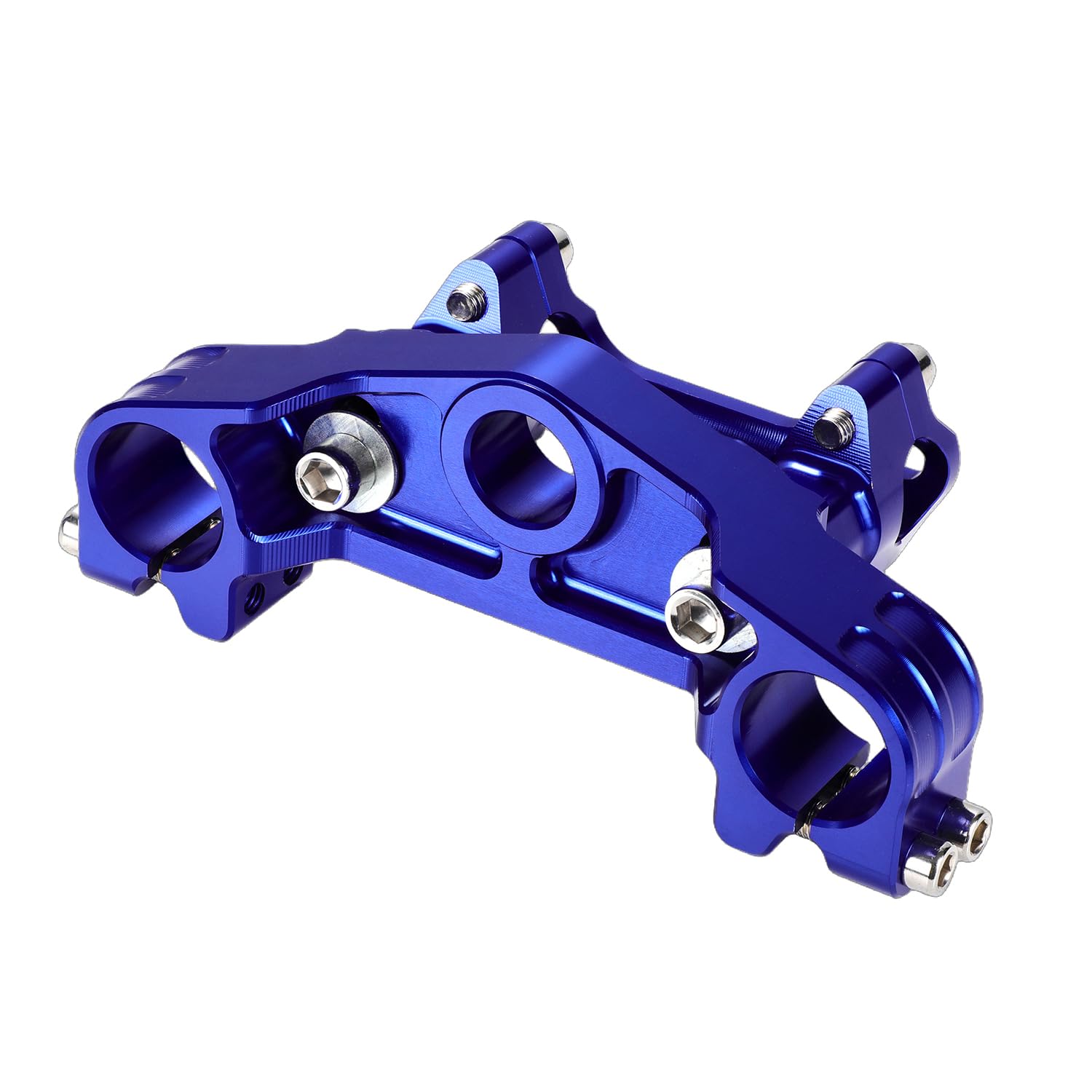 Triple Clamp with Risers Set for TTR 110 TTR110E TTR 110E 2008-2025, CNC Machined Aluminum Alloy | Handlebar Riser | Hard-Anodized | Direct Fit | Easy Installation Black