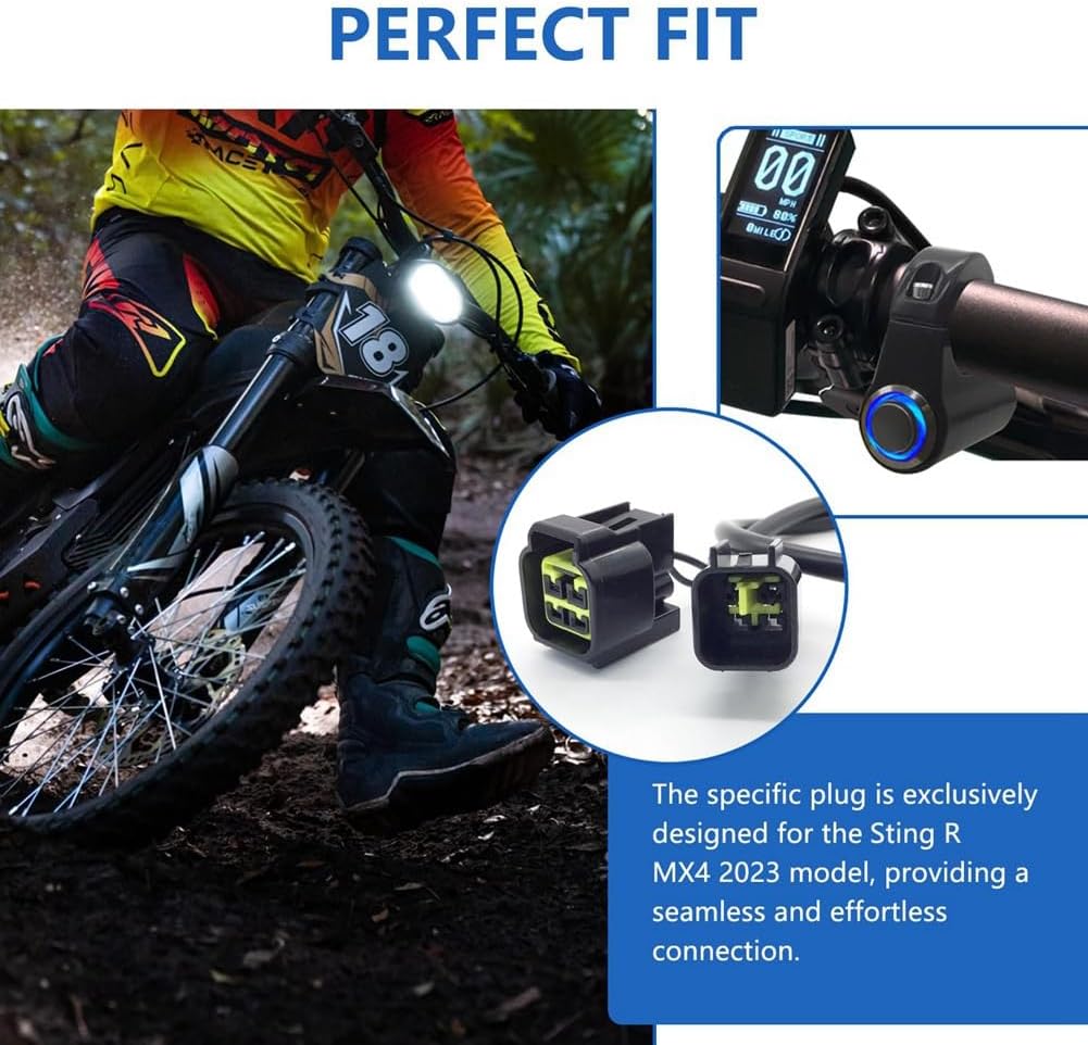 Headlight Switch for Talaria Sting R MX4, Plug and Play, Aluminum Alloy, Waterproof