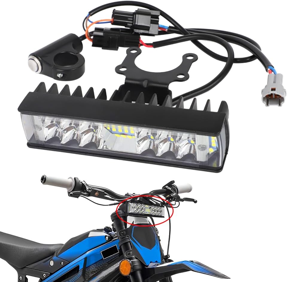 Dirt Bike Front Light Bar Plug and Play Motorcycle Headlight Kit for Talaria Sting R MX4 Sur-Ron Segway X260 6000K High Transmittance Farther and Wider View