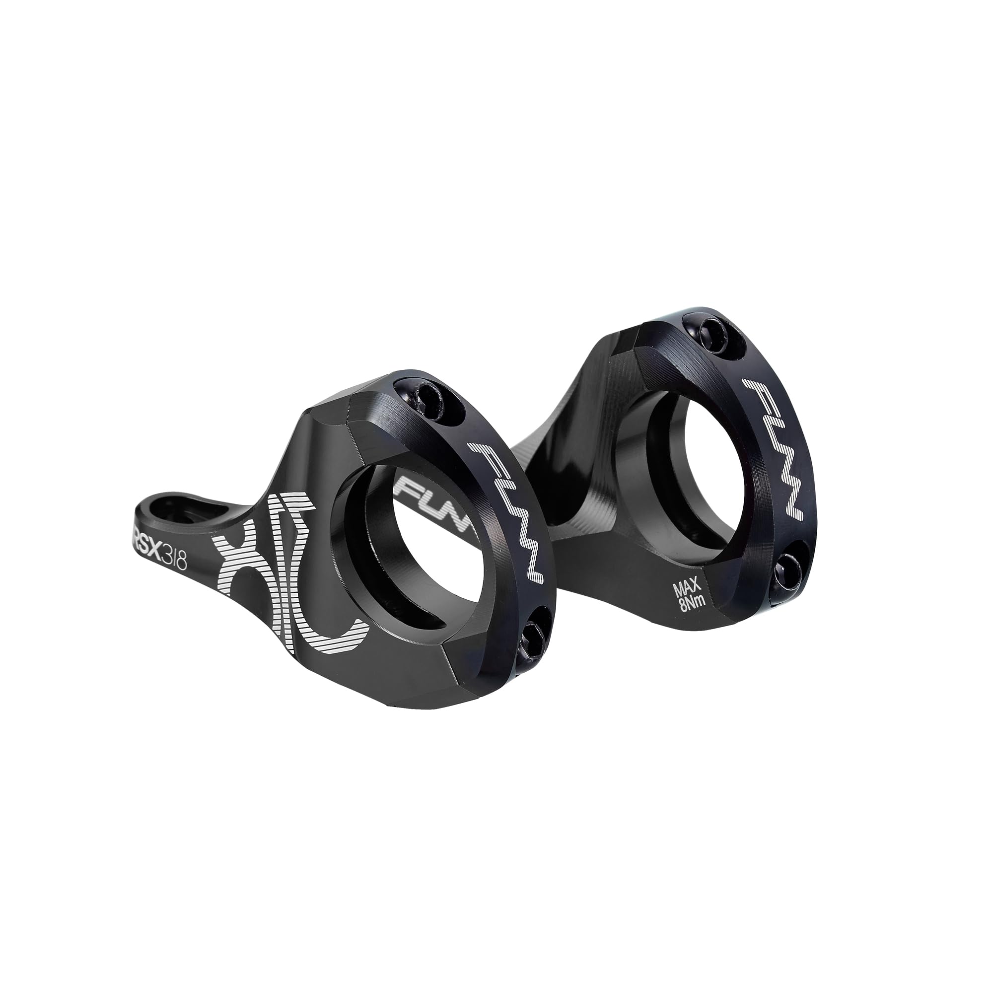 Funn RSX Mountain Bike Direct Mount Bike Stem with 31.8mm Bar Clamp, 2 Pieces Lightweight Split Design for Dual Crown Forks, Adjustable Extension 45-50mm