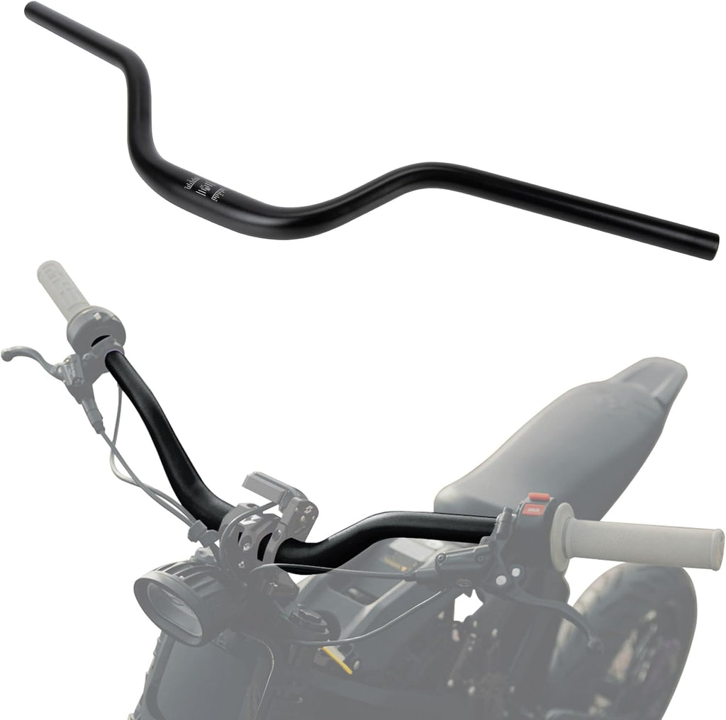 Motorcycle Handle Bars, PSLER Heighten Handlebars 7/8 22mm Handlebars 31.8mm Riser Handlebar for Sur Ron Light Bee X/S Segway X160/X260 Talaria Sting MX3 R MX4 Talaria XXX E-Ride Pro 79Bike (Black)