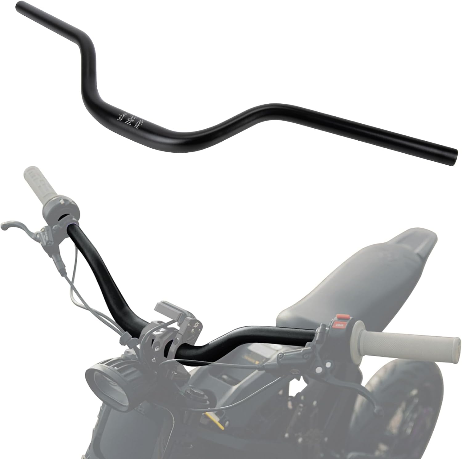 Motorcycle Handle Bars, PSLER Heighten Handlebars 7/8 22mm Handlebars 31.8mm Riser Handlebar for Sur Ron Light Bee X/S Segway X160/X260 Talaria Sting MX3 R MX4 Talaria XXX E-Ride Pro 79Bike (Black)