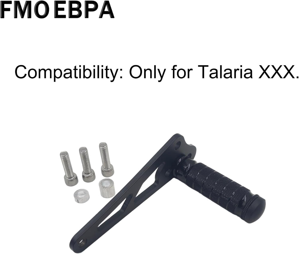 Talaria XXX Glossy Foot Lock (One Side) Steel Foot Pegs for Talaria XXX Motorcycle Parts (Black with Black Pedal)