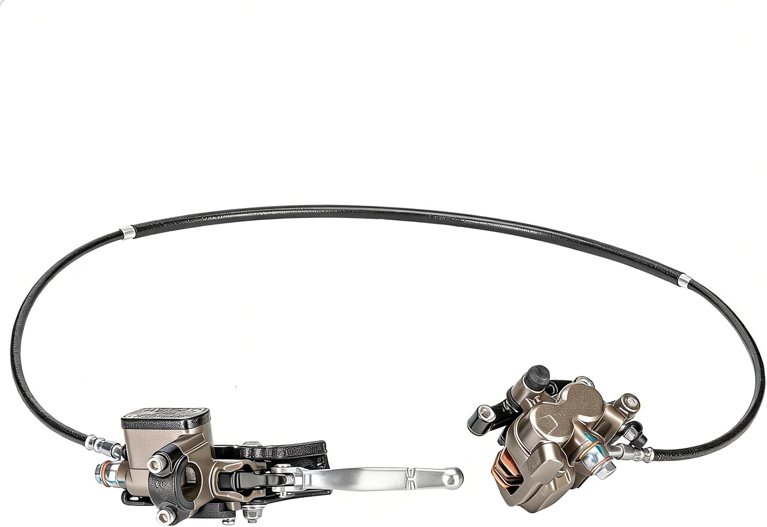 Front Brake Assembly for Surron Ultra Bee | Complete Front Brake Assembly Includes Lever, Handlebar Mount, Reservoir, Cable, Brake line, Caliper and Brake Pads