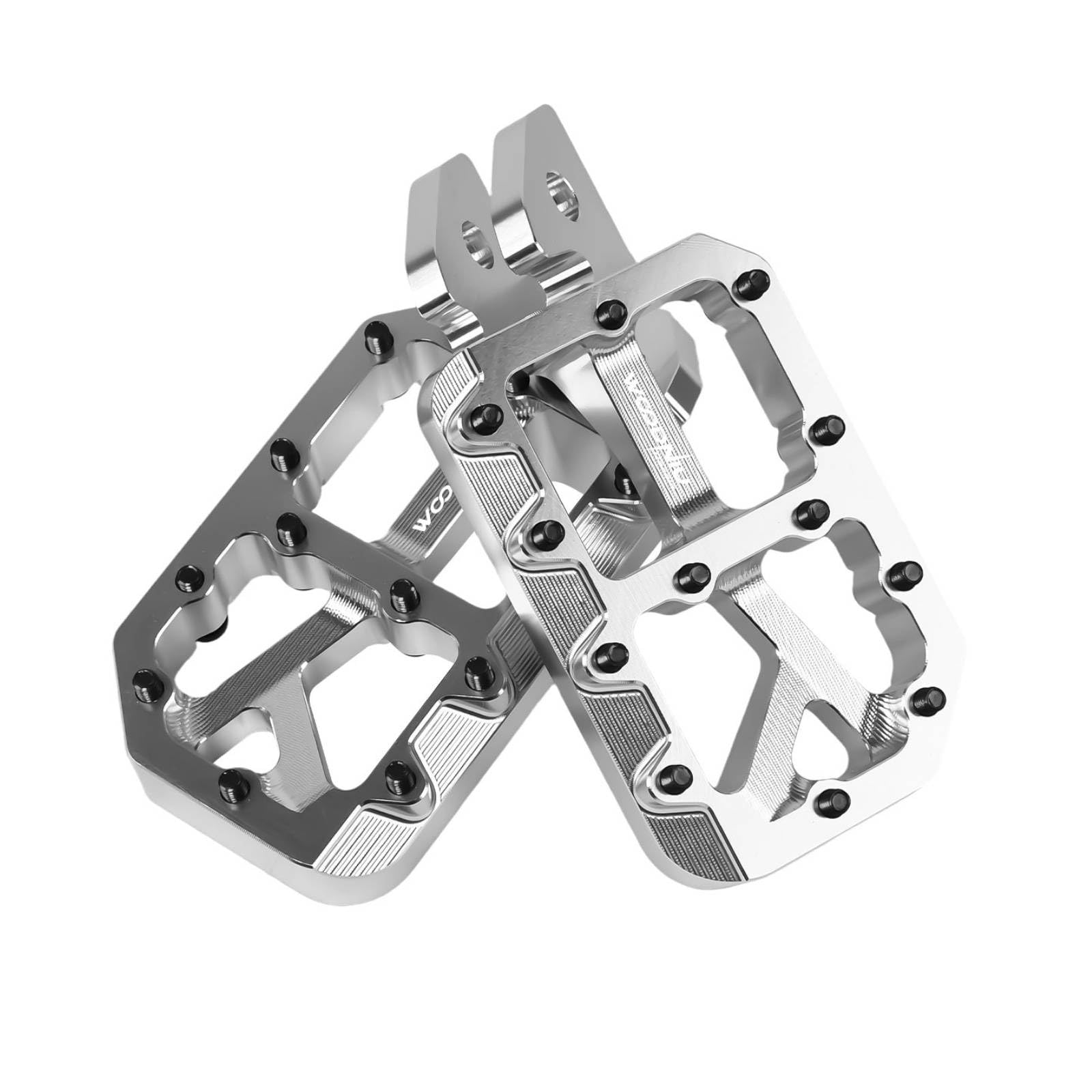 Dirt Bike Foot Pegs for Ebike Surron Light Bee X S, Color Prickly Peg,Motorcycle Aluminum Alloy Pedal for Segway X160 X260/Talaria X3 X4/E Ride PRO SS,Black Body with Dazzling Spikes