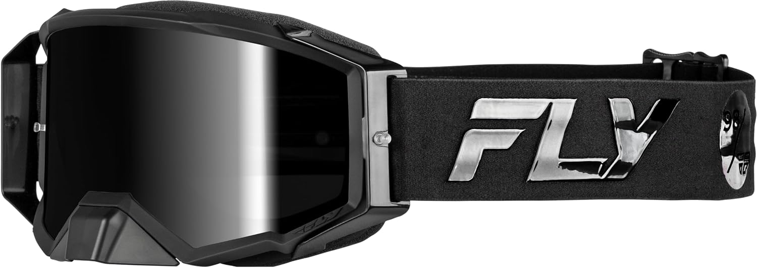 Fly Racing Zone Pro MX ATV Off-Road Riding Goggle (White/Black/Gold)