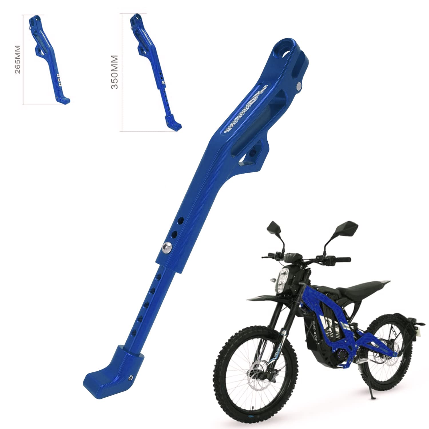 JFG RACING Sur Ron Kickstand,Motorcycle Kick Stand Side Aluminum Alloy CNC Adjustable for Surron Light Bee S/X Segway X160/X260 Talaria Sting Black
