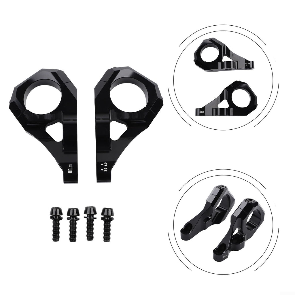 Direct Mount Stem 31.8mm 6061 Aluminium Alloy CNC For DH Dual Crown Fork Mountain Bike For Surron For Light Bee Dirt Bike, 35Mm Rise, Black/Purple/Orange/Silver(Black)