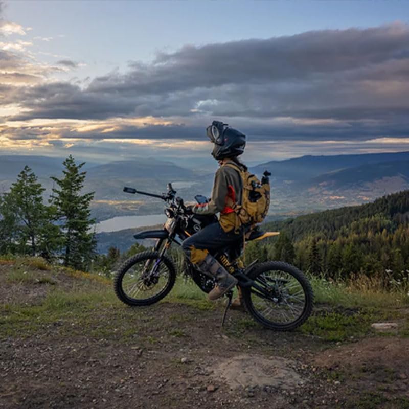 Adult Electric Dirt Bike, Peak 8000W/Cont 4000W Mid-Drive E-Motorcycle 72V35Ah Battery, 21"/18" Off-Road E-Bike Full Hydraulic Brakes & Suspension, 50MPH Mountain Enduro Trail Motorbike